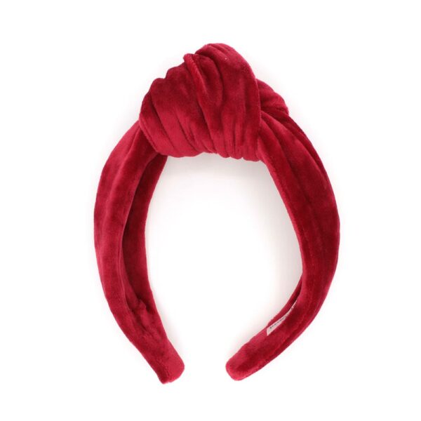 diadema nudo velvet rojo